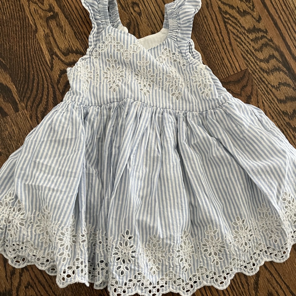 Seersucker eyelet dress